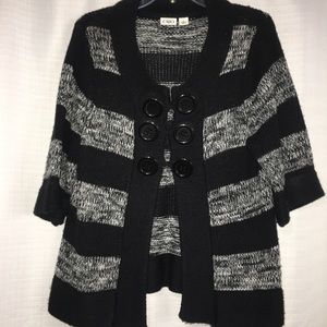 ✨CATO’S-CUTE BLACK AND WHITE CARDIGAN✨